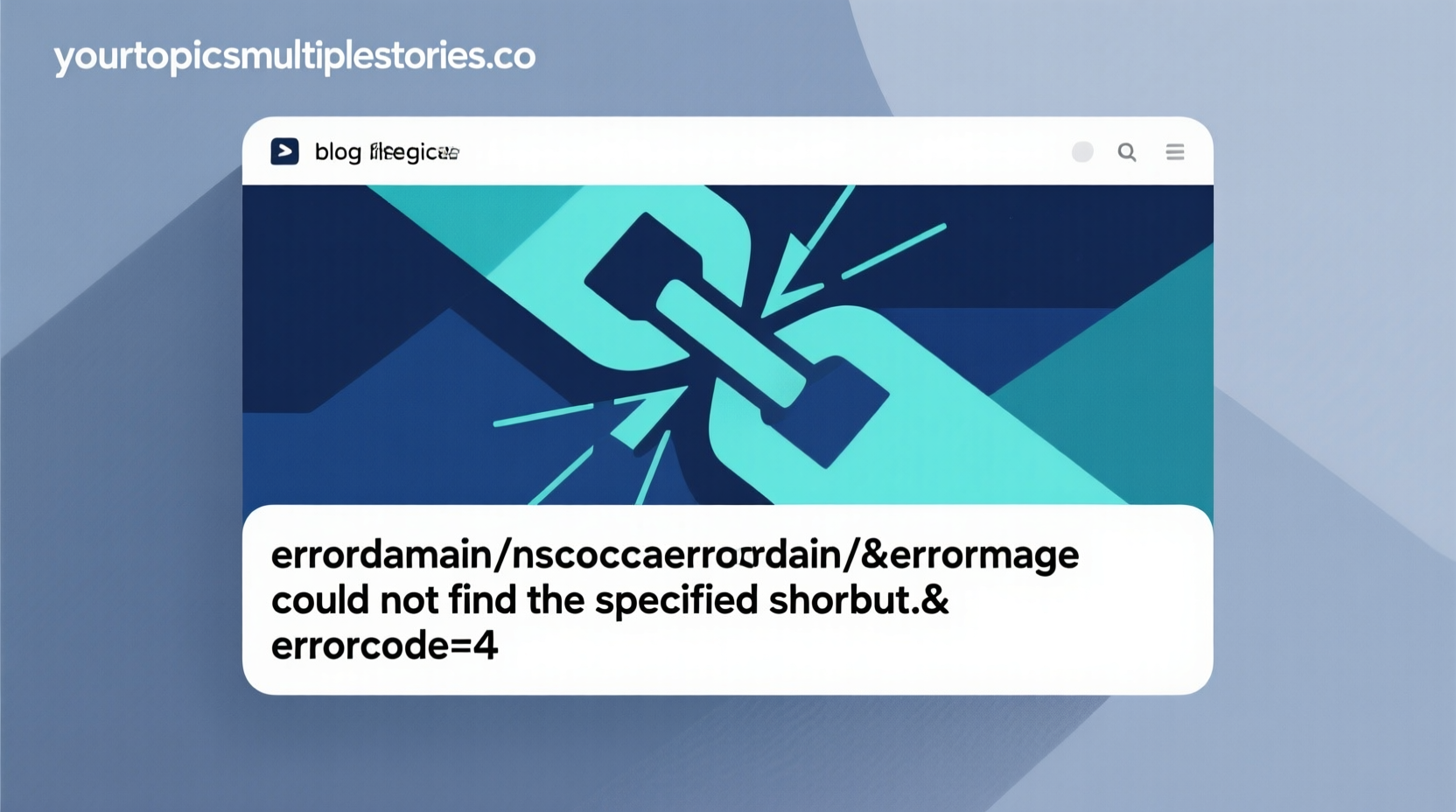 errordomain=nscocoaerrordomain&errormessage=could not find the specified shortcut.&errorcode=4 